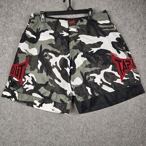 Tapout Shorts Mens 34 Green Multicolor Camouflage MMA UFC Fighting Y2k